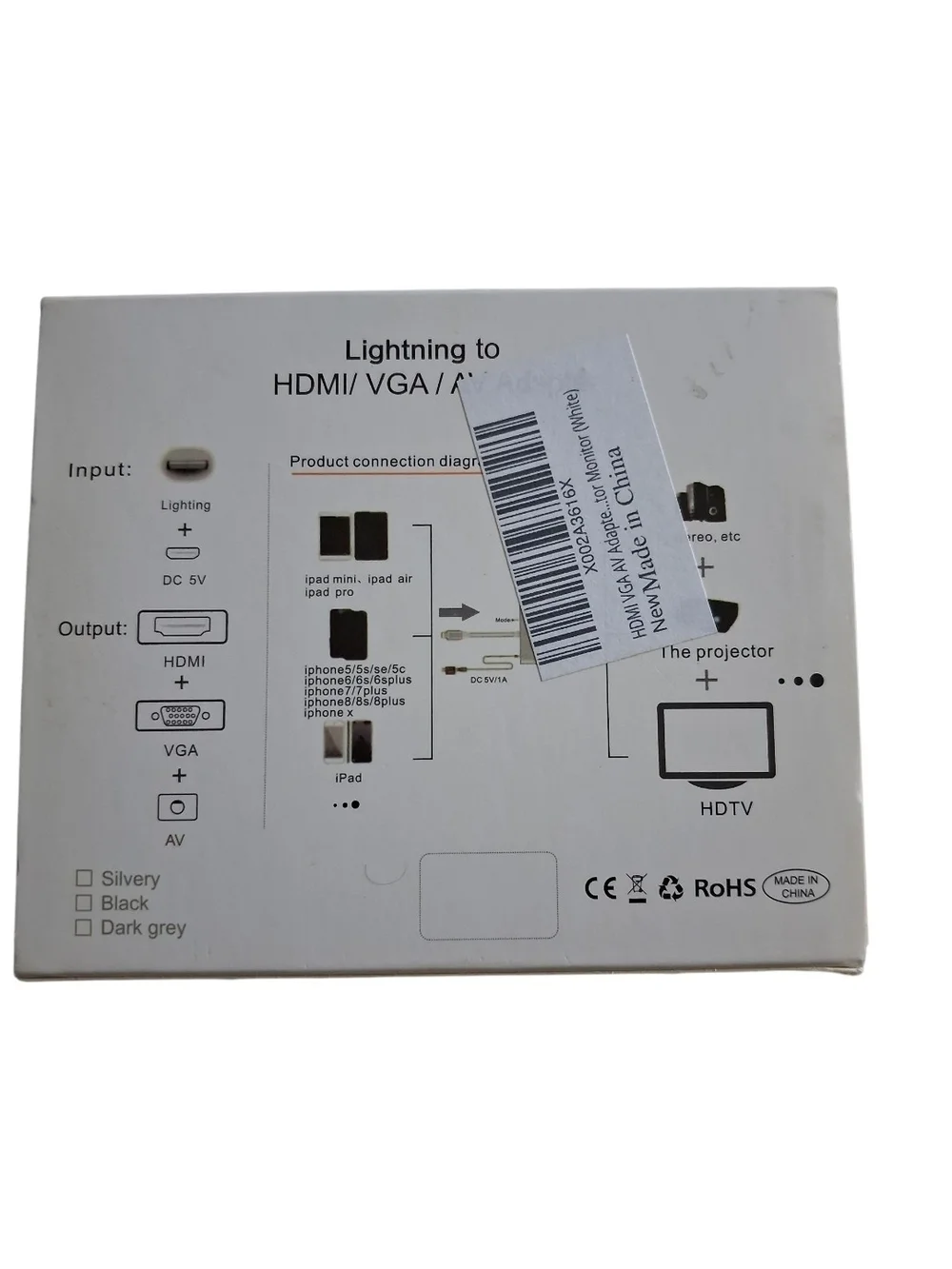 Lightning to HDMI VGA AV Adapter - Silver